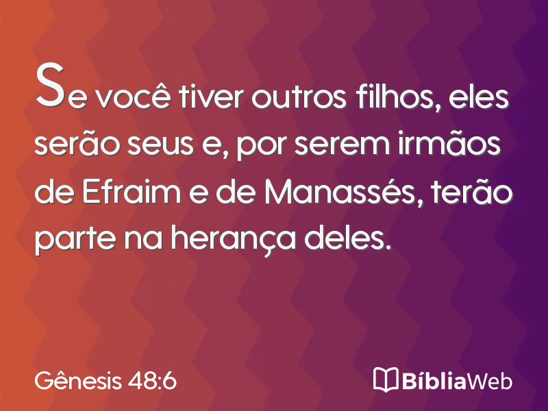 Gênesis 48:6 em imagem para compartilhar