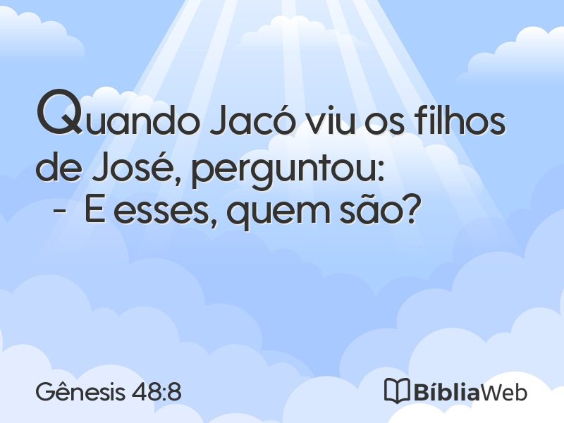 Gênesis 48:8 em imagem para compartilhar