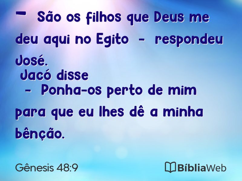 Gênesis 48:9 em imagem para compartilhar