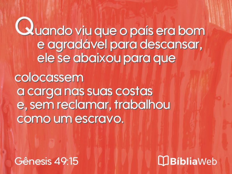 Gênesis 49:15 em imagem para compartilhar