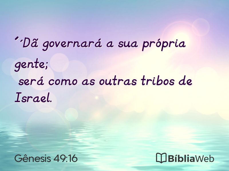 Gênesis 49:16 em imagem para compartilhar