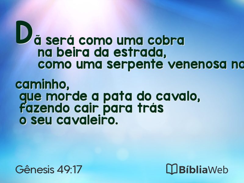 Gênesis 49:17 em imagem para compartilhar