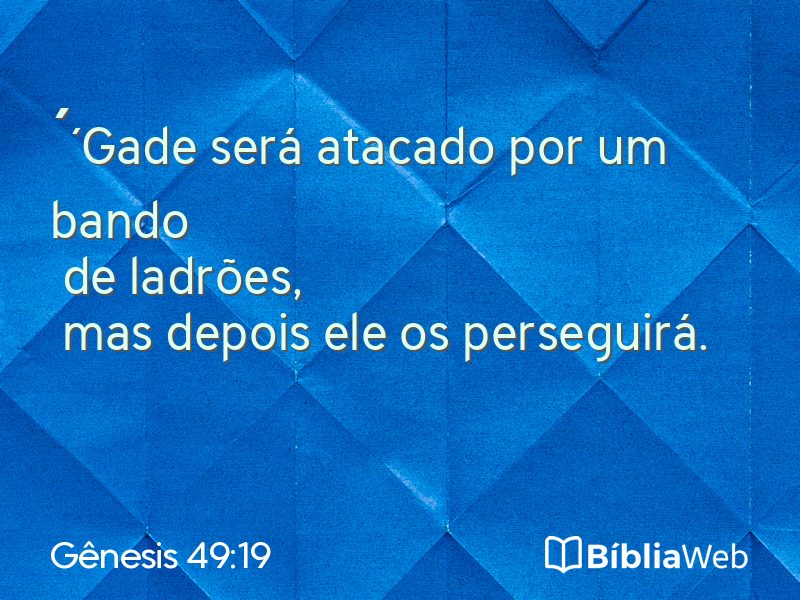 Gênesis 49:19 em imagem para compartilhar