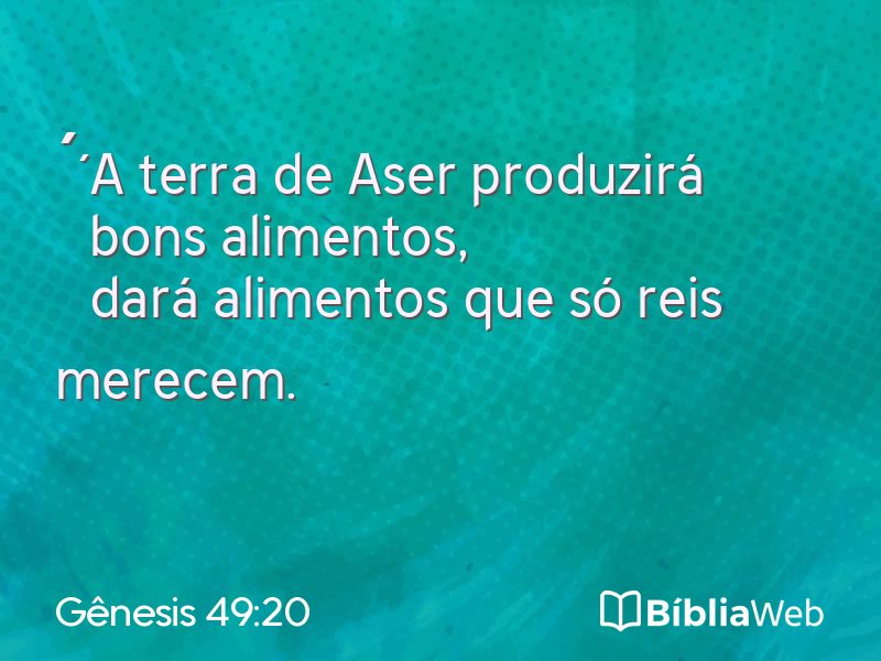 Gênesis 49:20 em imagem para compartilhar