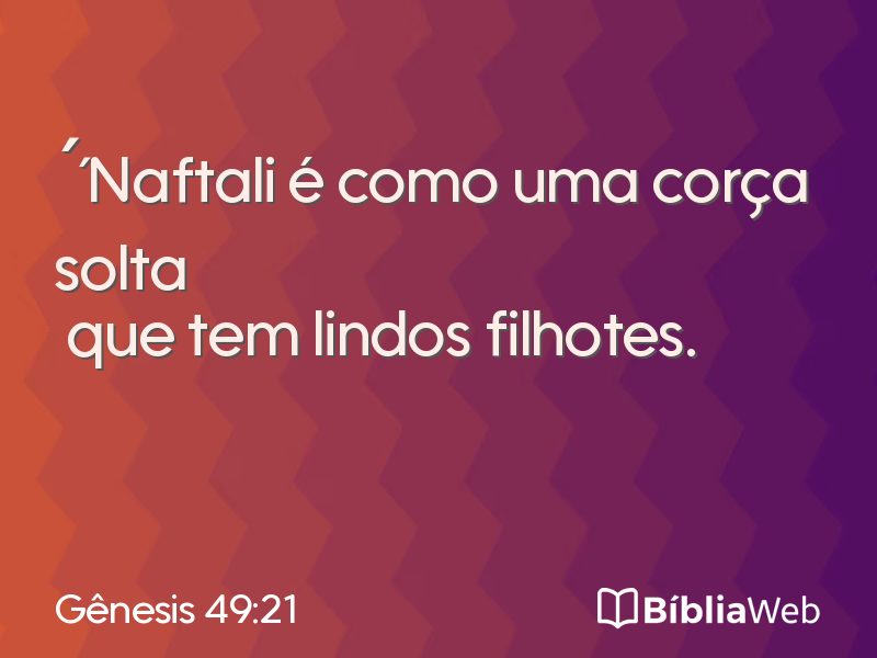 Gênesis 49:21 em imagem para compartilhar