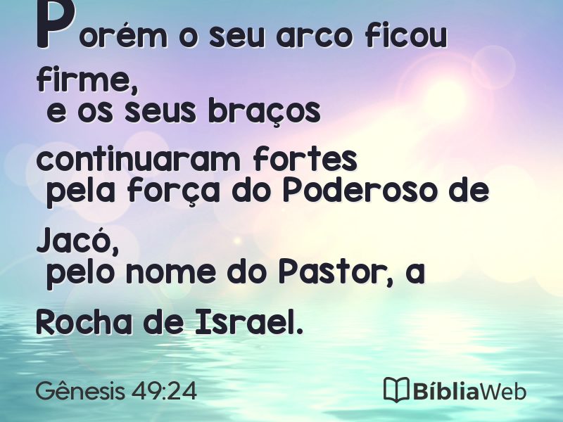 Gênesis 49:24 em imagem para compartilhar
