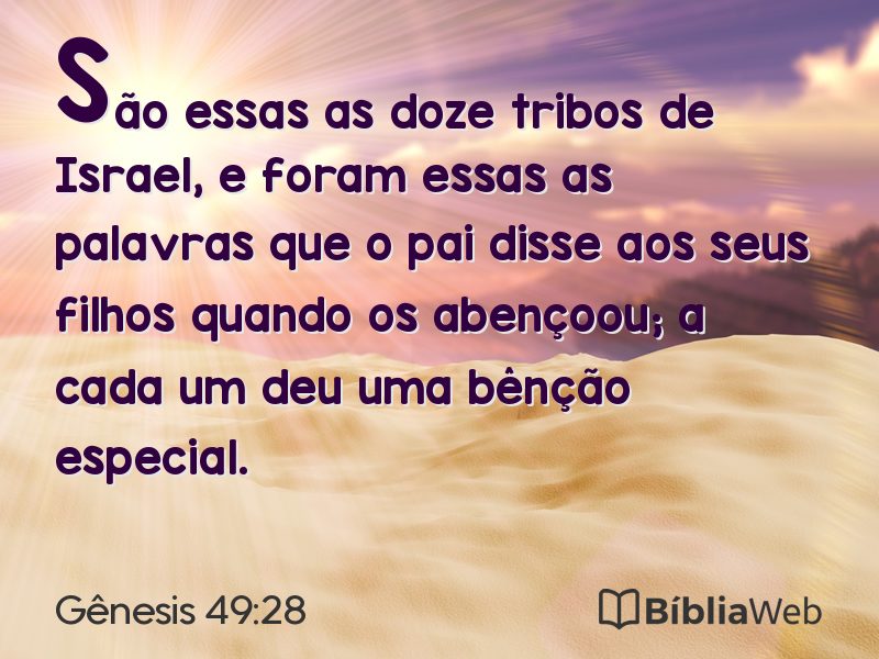 Gênesis 49:28 em imagem para compartilhar