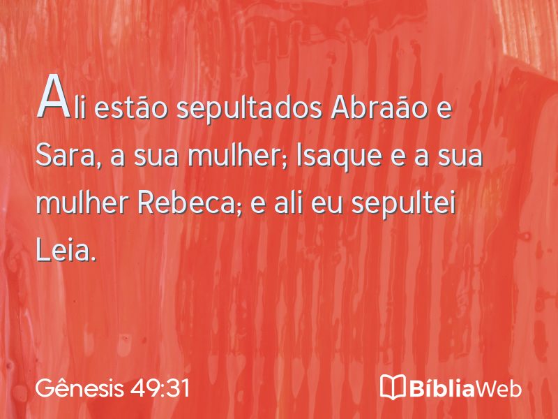 Gênesis 49:31 em imagem para compartilhar