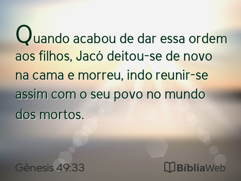 Gênesis 49:33 em imagem para compartilhar