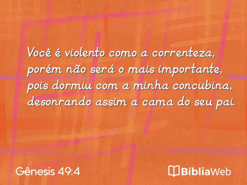 Gênesis 49:4 em imagem para compartilhar