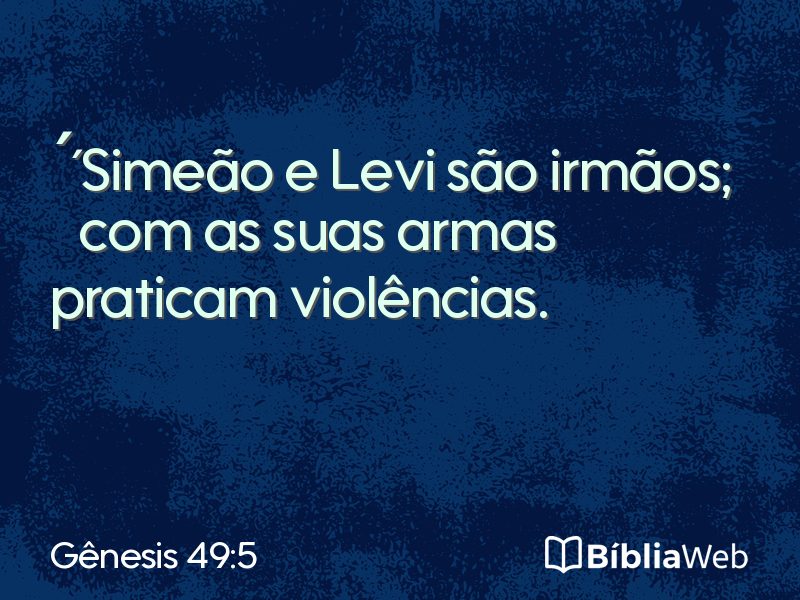 Gênesis 49:5 em imagem para compartilhar