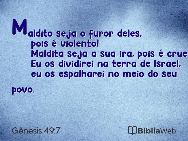 Gênesis 49:7 em imagem para compartilhar