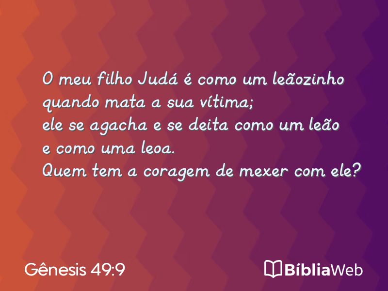 Gênesis 49:9 em imagem para compartilhar