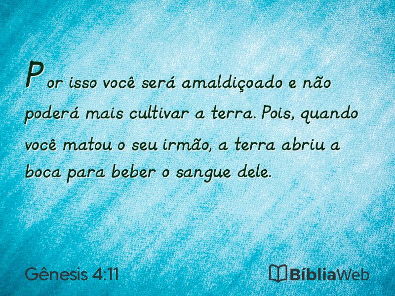 Gênesis 4:11 em imagem para compartilhar