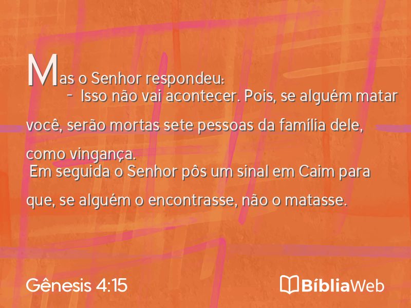 Gênesis 4:15 em imagem para compartilhar