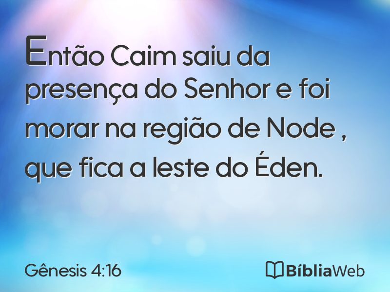 Gênesis 4:16 em imagem para compartilhar