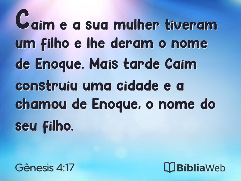 Gênesis 4:17 em imagem para compartilhar