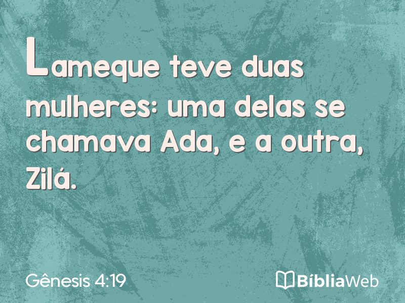 Gênesis 4:19 em imagem para compartilhar