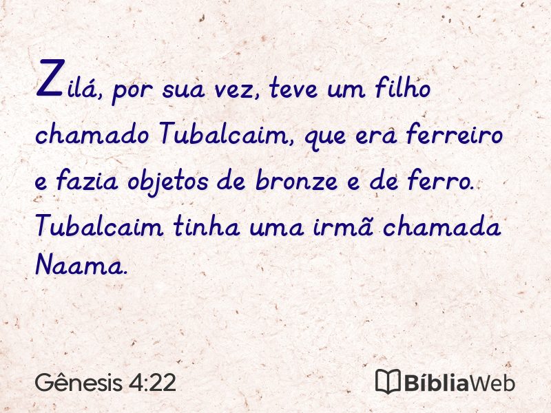 Gênesis 4:22 em imagem para compartilhar