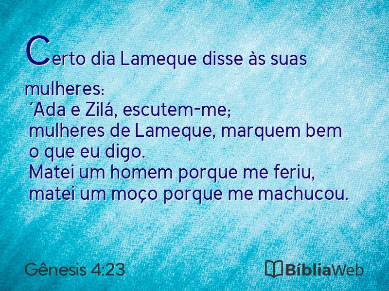 Gênesis 4:23 em imagem para compartilhar