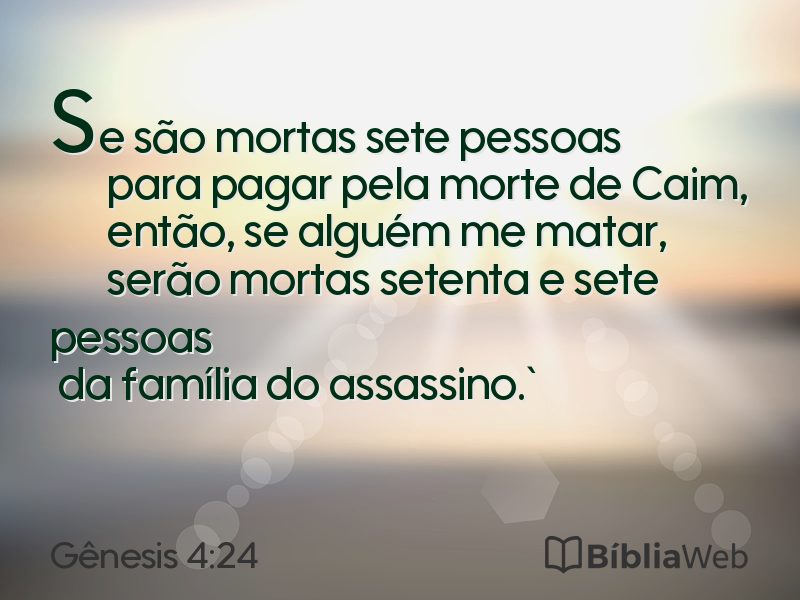 Gênesis 4:24 em imagem para compartilhar