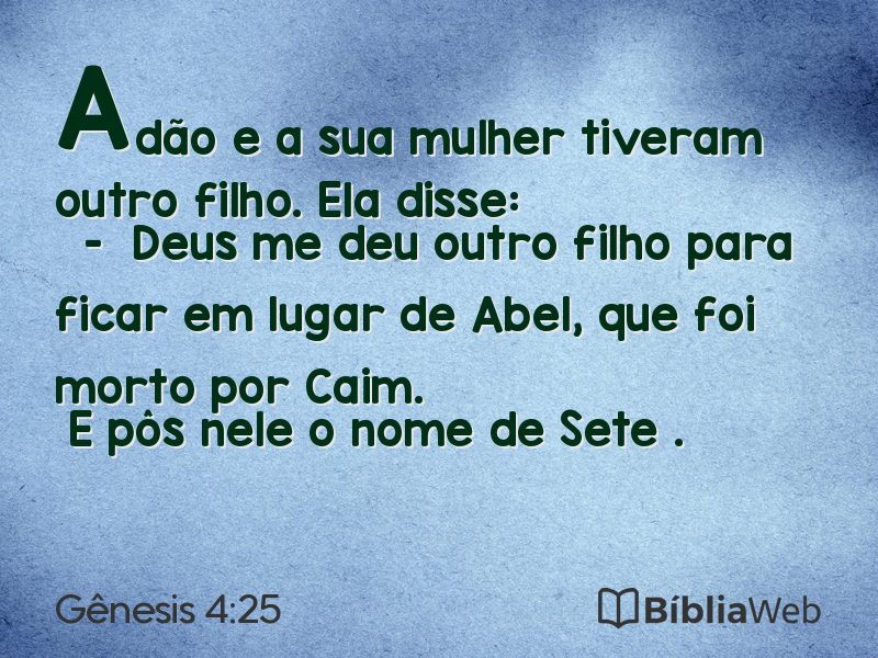 Gênesis 4:25 em imagem para compartilhar