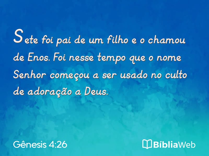 Gênesis 4:26 em imagem para compartilhar