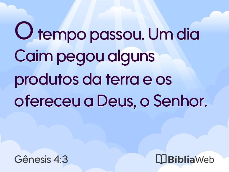 Gênesis 4:3 em imagem para compartilhar