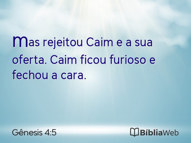 Gênesis 4:5 em imagem para compartilhar