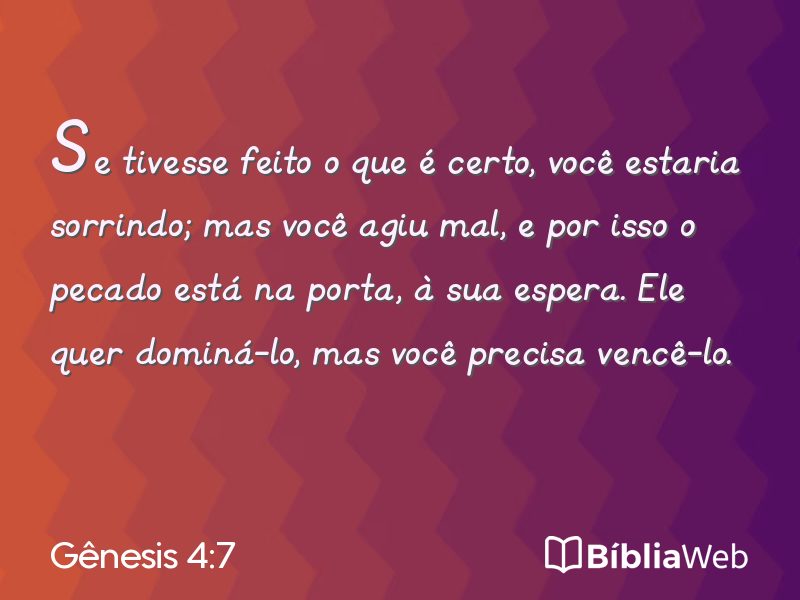 Gênesis 4:7 em imagem para compartilhar