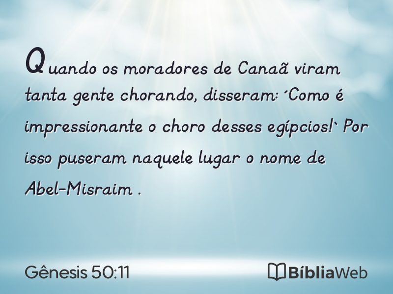 Gênesis 50:11 em imagem para compartilhar