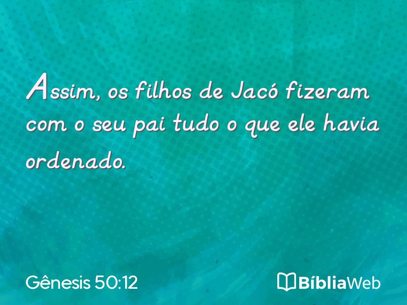 Gênesis 50:12 em imagem para compartilhar