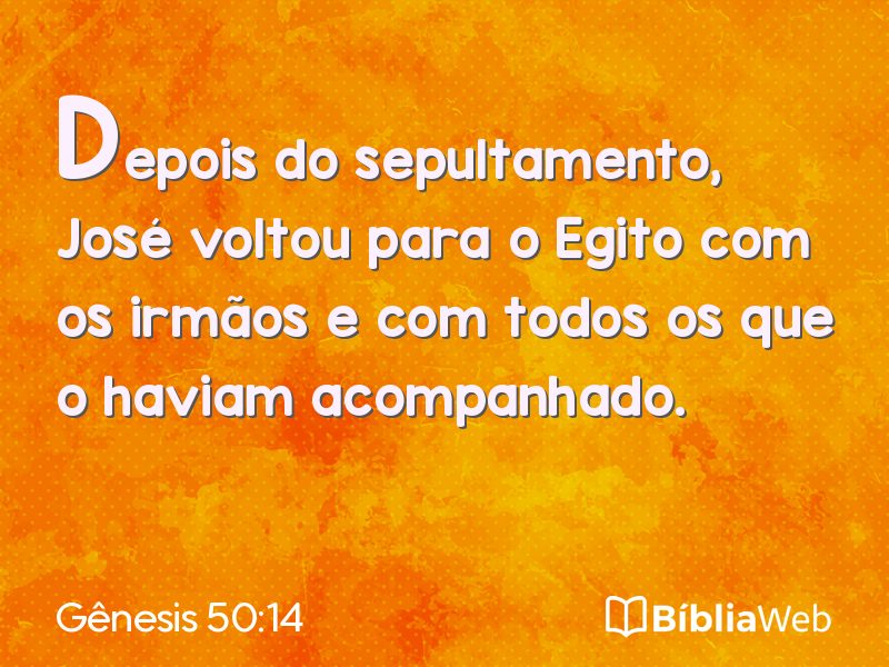 Gênesis 50:14 em imagem para compartilhar