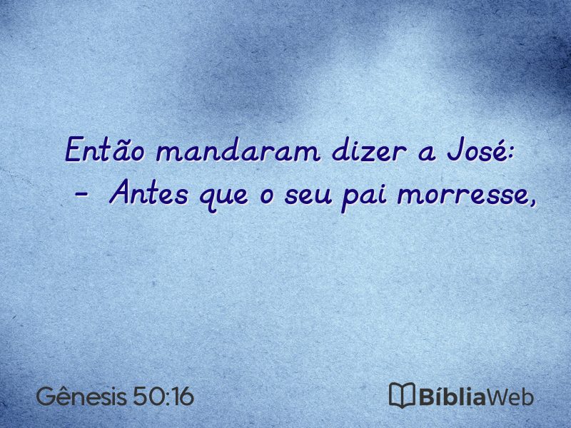 Gênesis 50:16 em imagem para compartilhar