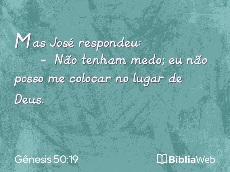 Gênesis 50:19 em imagem para compartilhar
