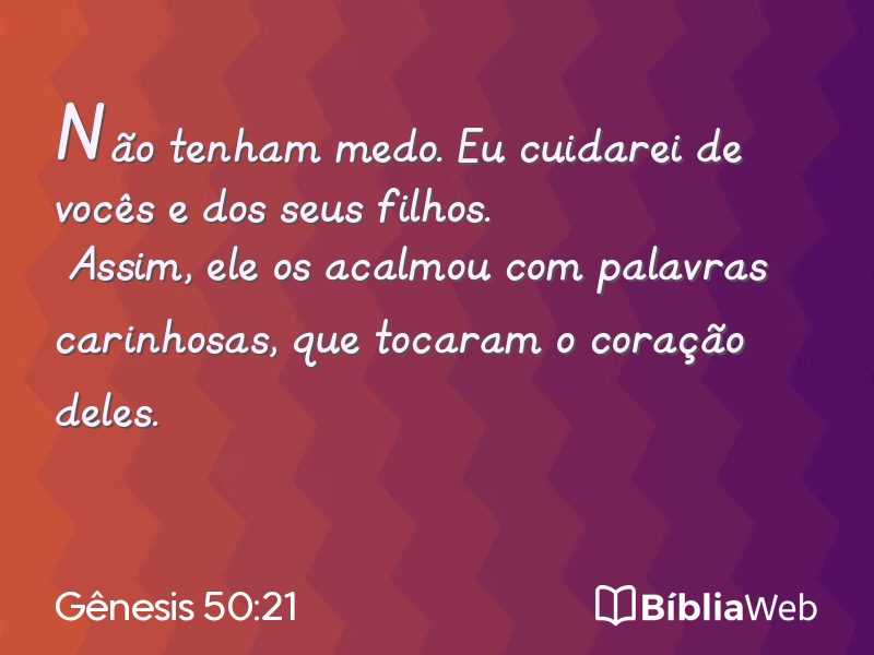 Gênesis 50:21 em imagem para compartilhar