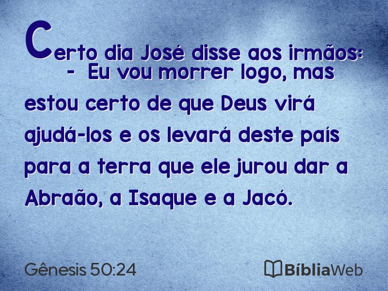 Gênesis 50:24 em imagem para compartilhar