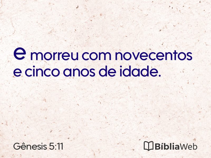 Gênesis 5:11 em imagem para compartilhar