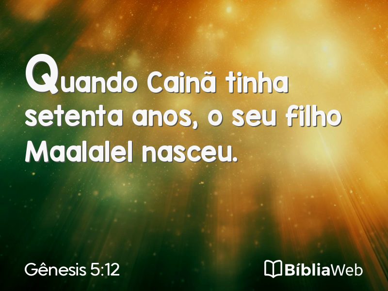 Gênesis 5:12 em imagem para compartilhar