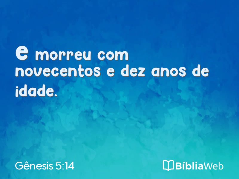 Gênesis 5:14 em imagem para compartilhar