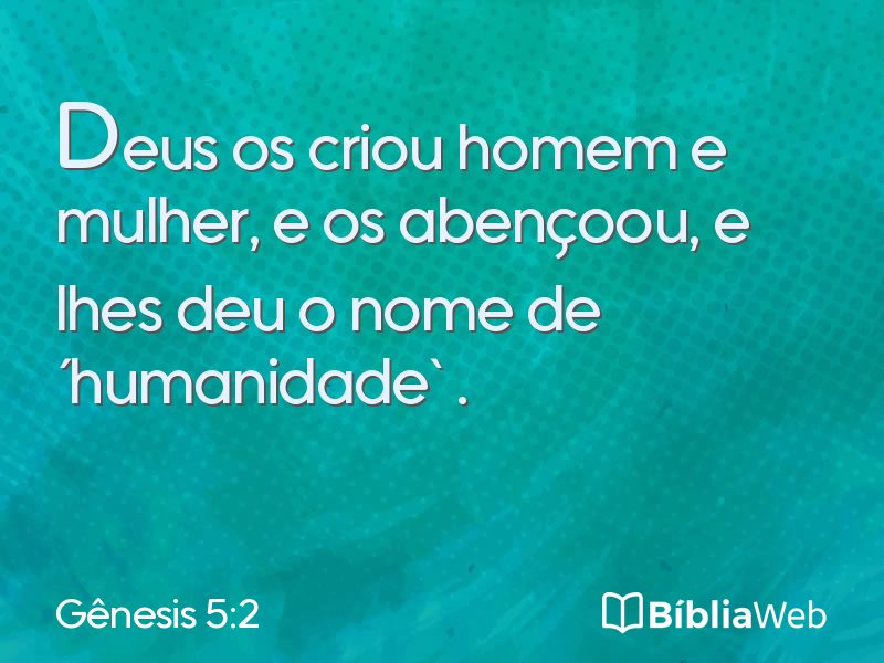 Gênesis 5:2 em imagem para compartilhar