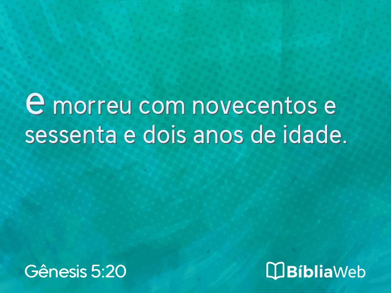 Gênesis 5:20 em imagem para compartilhar
