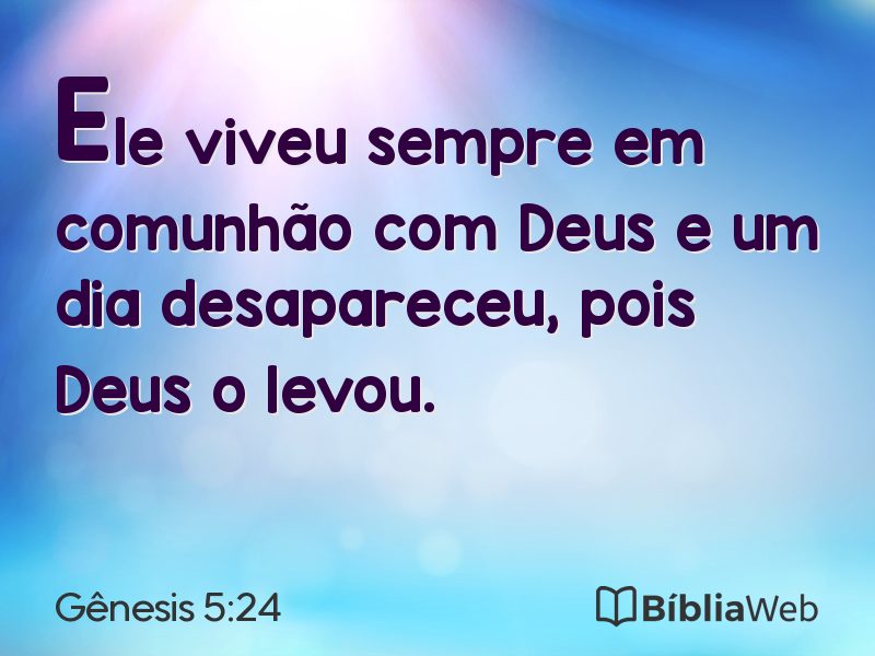 Gênesis 5:24 em imagem para compartilhar