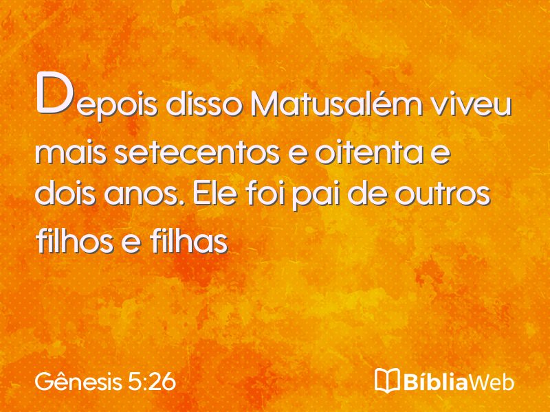 Gênesis 5:26 em imagem para compartilhar