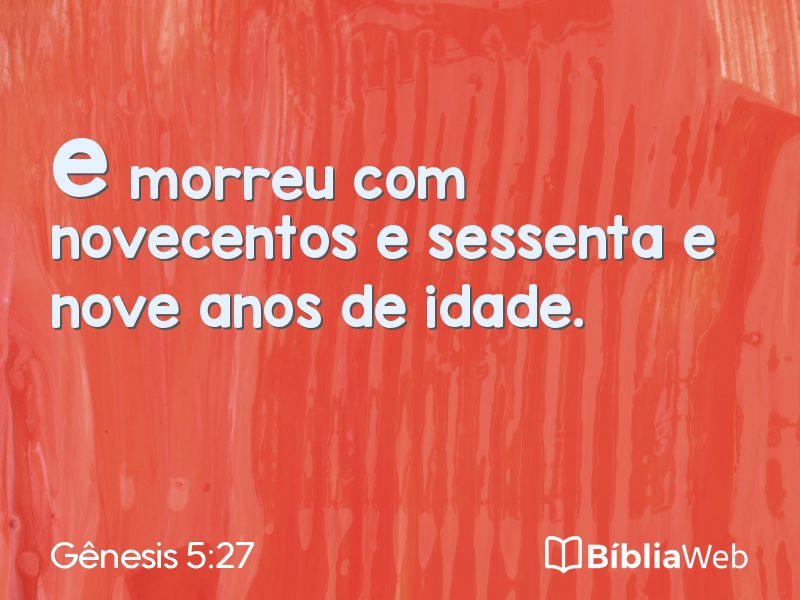 Gênesis 5:27 em imagem para compartilhar