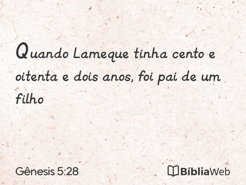 Gênesis 5:28 em imagem para compartilhar