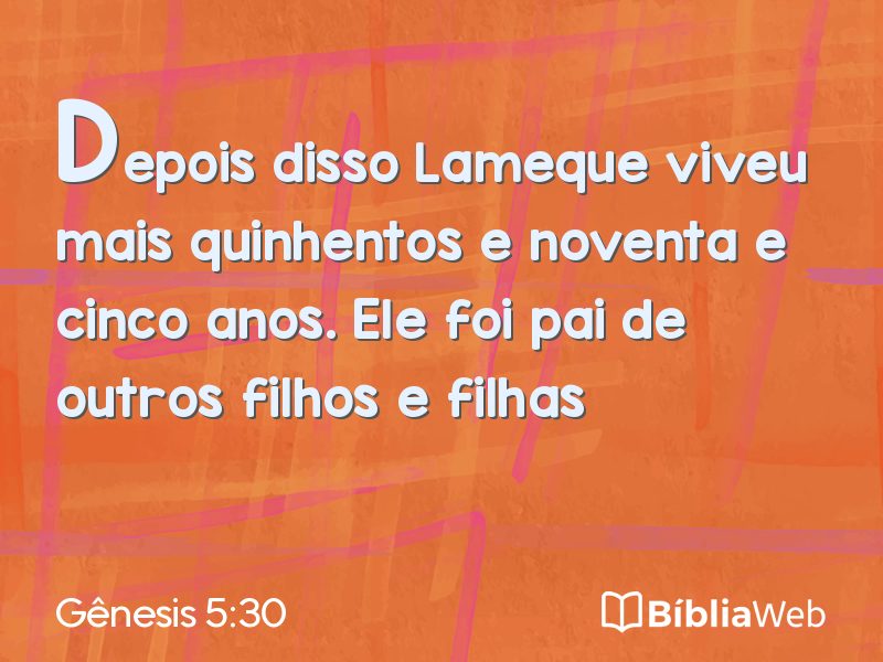 Gênesis 5:30 em imagem para compartilhar
