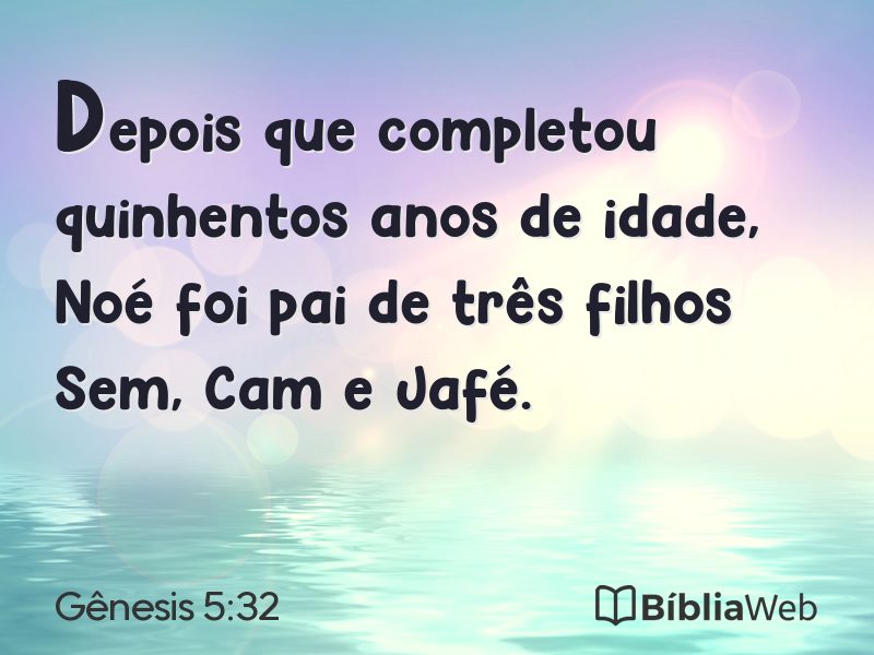 Gênesis 5:32 em imagem para compartilhar