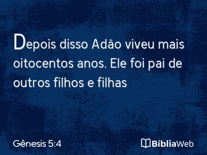Gênesis 5:4 em imagem para compartilhar