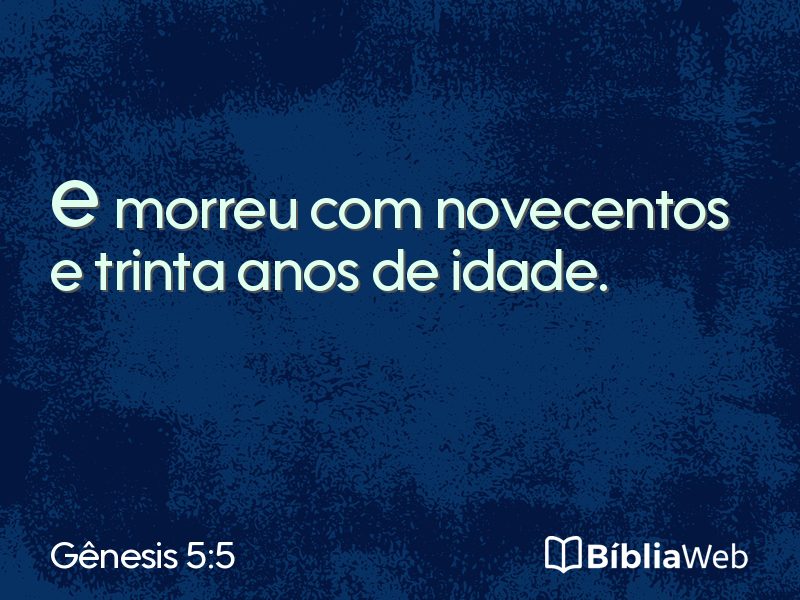 Gênesis 5:5 em imagem para compartilhar